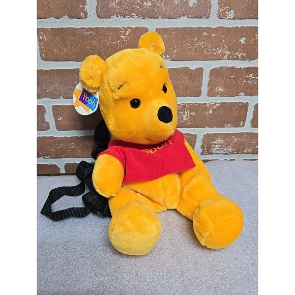Disney Handbags - 1990s Disney Plush Backpack‎ Winnie The Pooh 15"